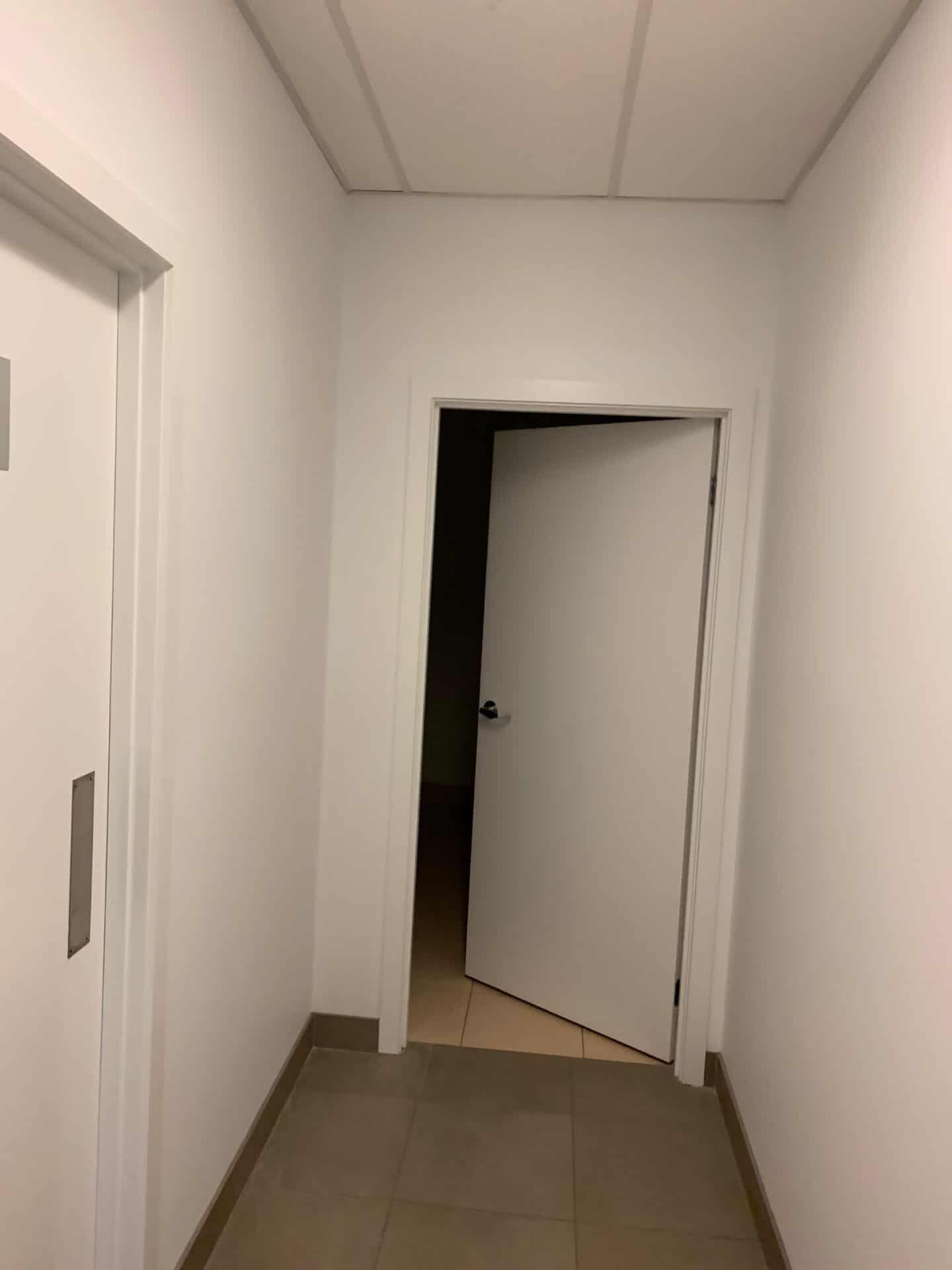 doorway painted with white