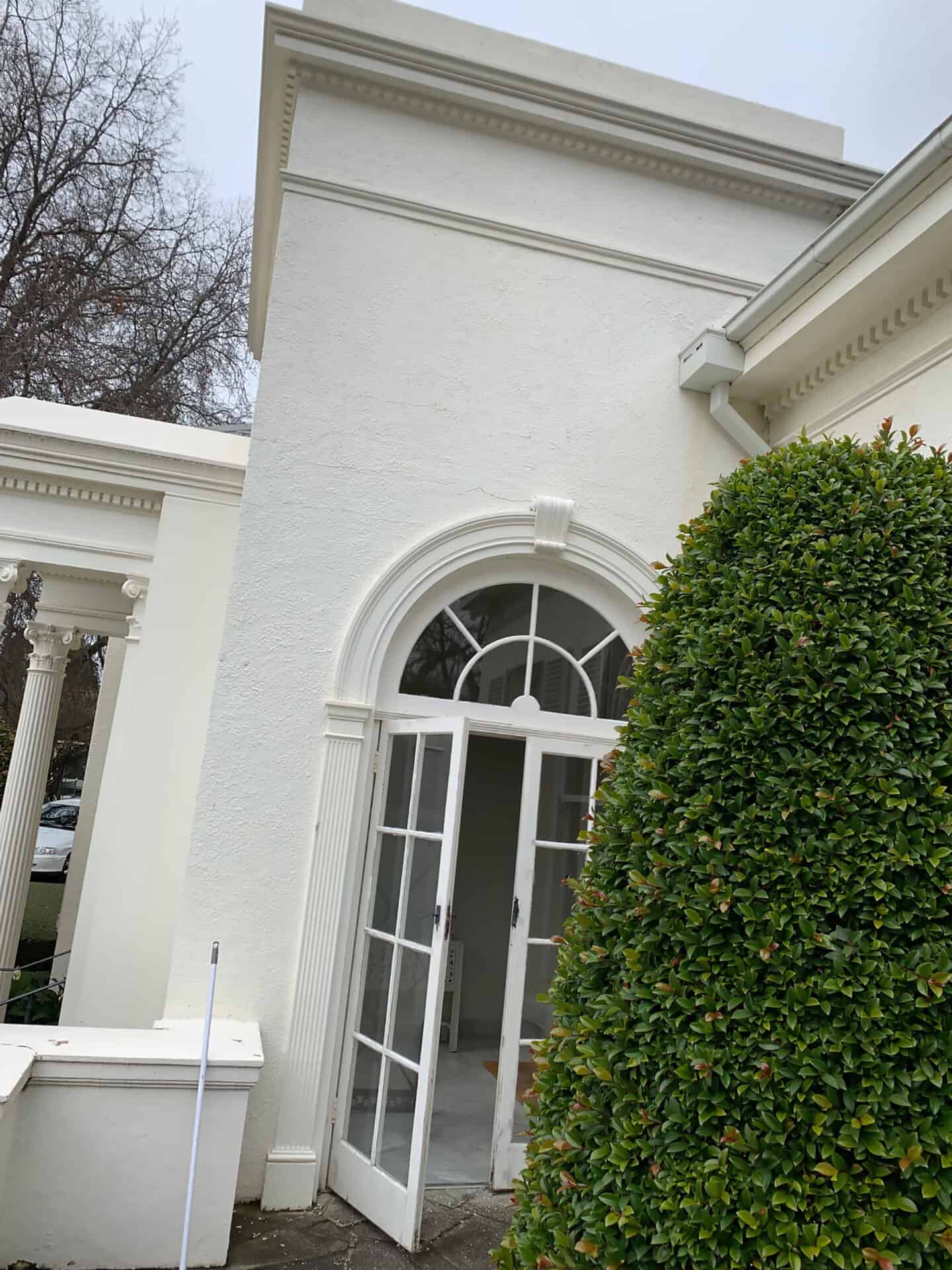 white elegant commercial building