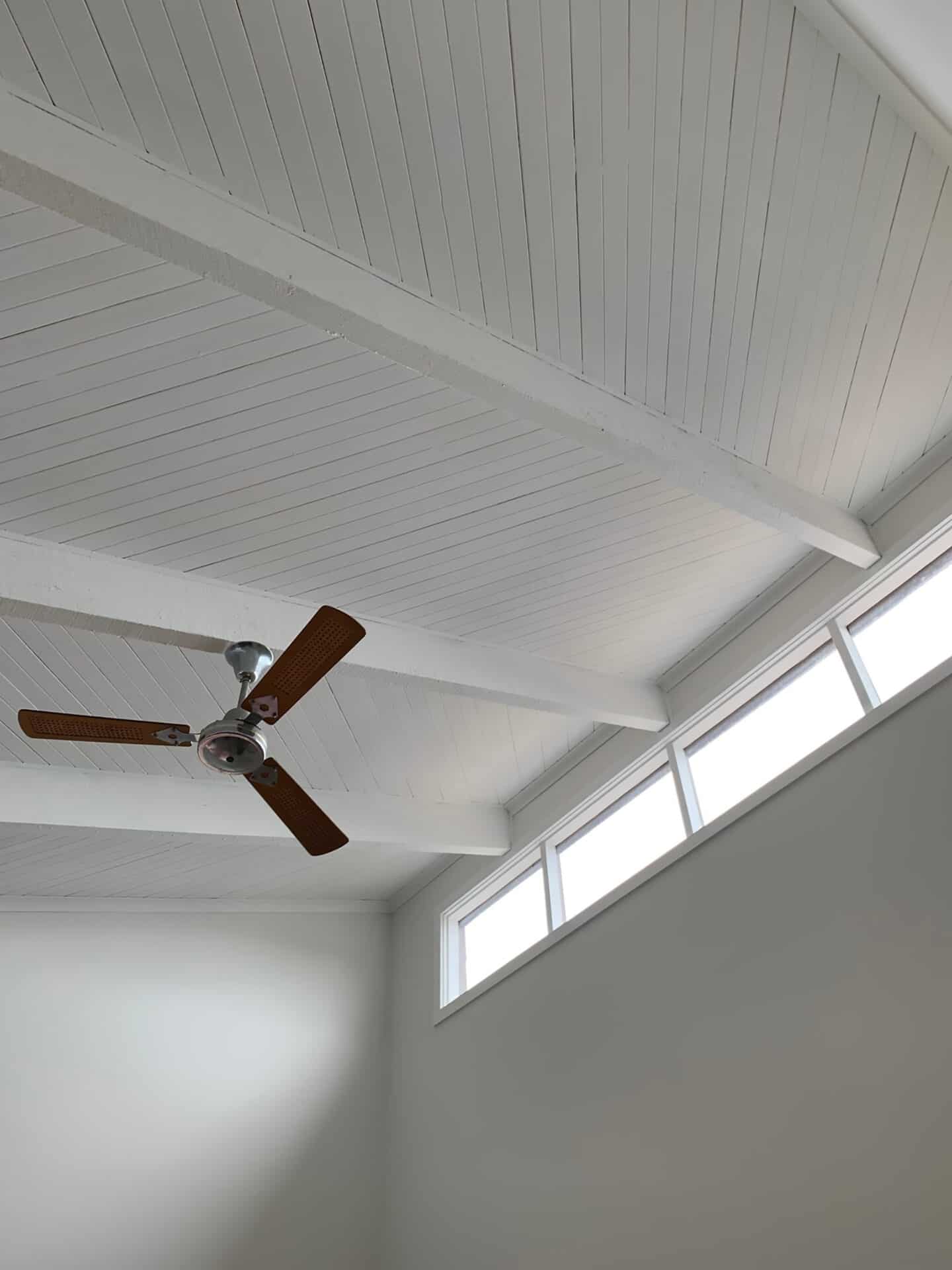 white painted ceiling