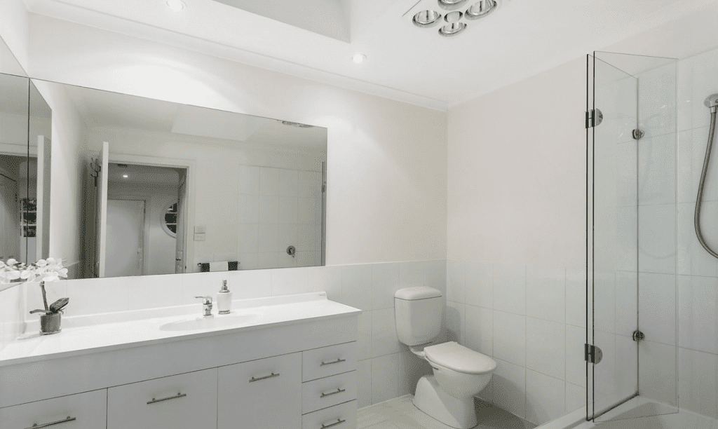 clean and white bathroom