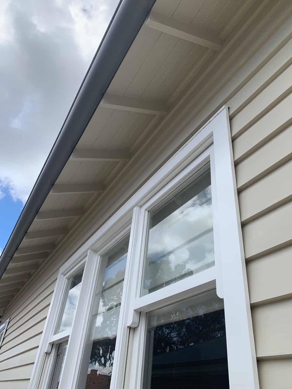 house with white window